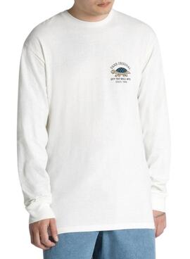 Sweat Vans Turtle Racer Blanc pour Homme