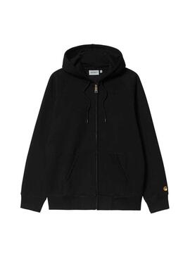 Sweat Carhartt Hooded Chase Noire pour Homme