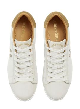 Baskets Fred Perry Spencer Blanc pour Homme