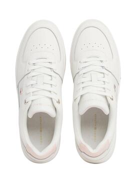 Chaussures Tommy Hilfiger Basket blanches pour femme.
