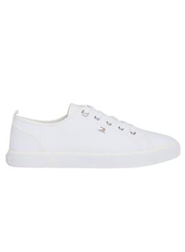 Sneakers Tommy Hilfiger Vulc Canvas Blanc Pour Femme