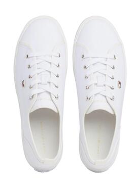 Sneakers Tommy Hilfiger Vulc Canvas Blanc Pour Femme