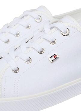 Sneakers Tommy Hilfiger Vulc Canvas Blanc Pour Femme