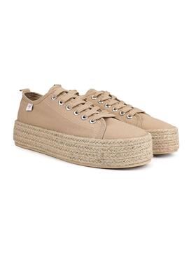 Chaussures Walkin Pitas tina Beige Pour Femme