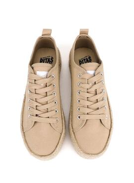 Chaussures Walkin Pitas tina Beige Pour Femme