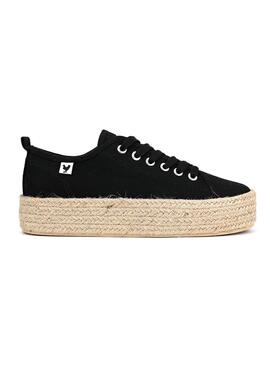 Chaussures de marche noires pour femmes Walkin Pitas Tina