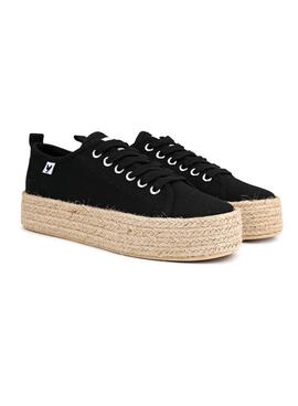 Chaussures de marche noires pour femmes Walkin Pitas Tina