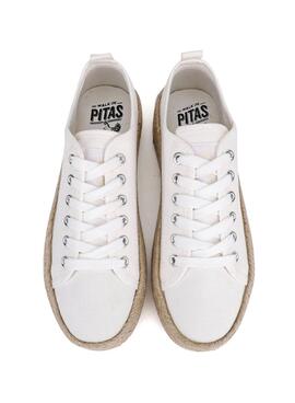 Chaussures Walkin Pitas Tina Blanc pour femme