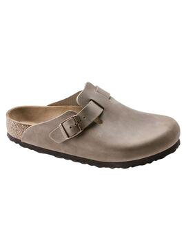 Sabots Birkenstock Boston Oil Beige pour Femme