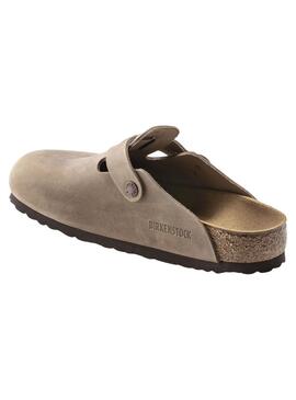 Sabots Birkenstock Boston Oil Beige pour Femme