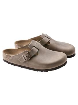 Sabots Birkenstock Boston Oil Beige pour Femme