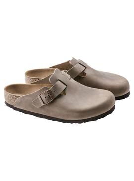 Sabots Birkenstock Boston Oil Beige pour femmes