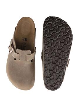 Sabots Birkenstock Boston Oil Beige pour femmes