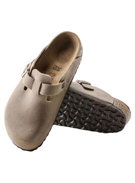 Sabots Birkenstock Boston Oil Beige pour Femme