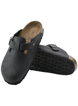 Les sabots Birkenstock Boston Noir pour femme