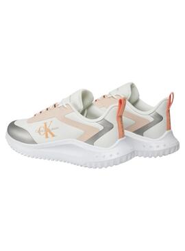 Zapatillas Calvin Klein Low Lace blanches pour femme