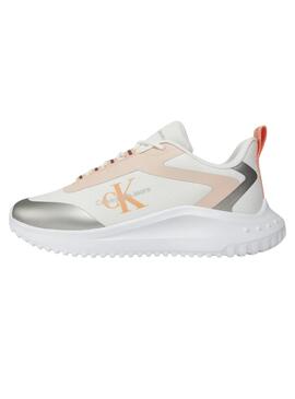 Zapatillas Calvin Klein Low Lace blanches pour femme