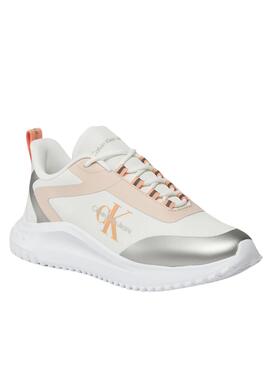 Zapatillas Calvin Klein Low Lace blanches pour femme