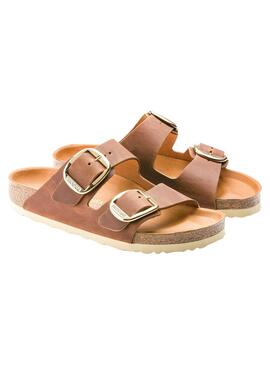 Sandales Birkenstock Big Buckle Brun pour Femme