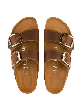 Sandales Birkenstock Big Buckle Brun pour Femme