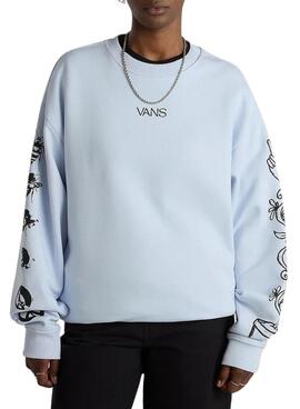 Sweat à capuche Vans Peace Bleu pour Femme