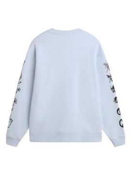 Sweat à capuche Vans Peace Bleu pour Femme