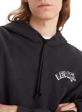 Sweat-shirt Levi's Relaxed Graphic Noir pour Homme