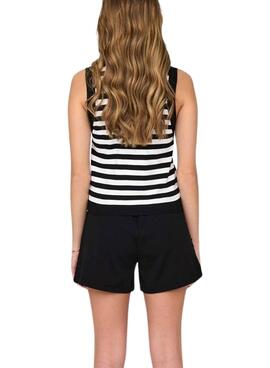 Top Only Lill rayures noires et blanches pour femme