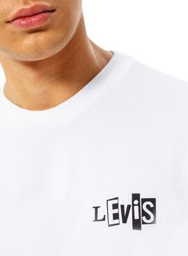 T-Shirt Levis Patin Blanc pour Homme