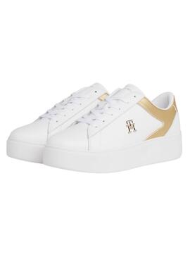 Sandales Tommy Hilfiger Plateforme Blanc Pour Femme