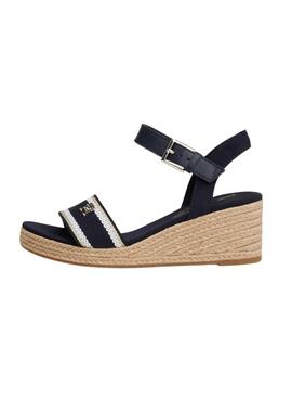Sandales Tommy Hilfiger Webbing Wedge Marine Femme