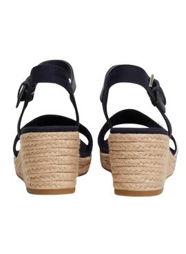 Sandales Tommy Hilfiger Webbing Wedge Marine Femme