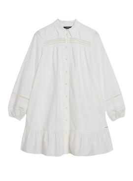 Robe Superdry Lace Mix Blanche Pour Femme