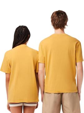 T-shirt Lacoste Naturelle Jaune Unisexe