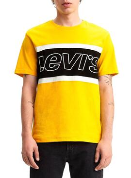 T-Shirt Levis Colorblock Jaune Homme