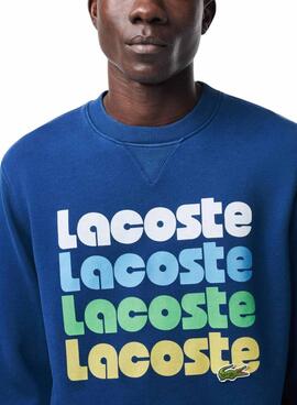 Sweatshirt Lacoste Retro Bleu pour Homme
