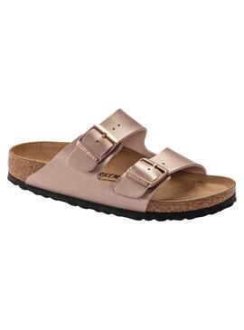 Sandales Birkenstock Arizona BF Cuivre pour Femme