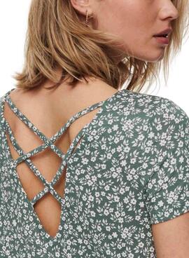 Robe Only Bera Back Lace Vert pour Femme