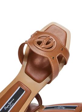 Sandales Pepe Jeans Frida Marron pour femme.