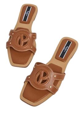 Sandales Pepe Jeans Frida Marron pour femme.