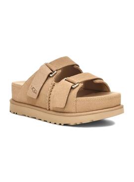 Sandales UGG Goldenstar en daim camel pour femme