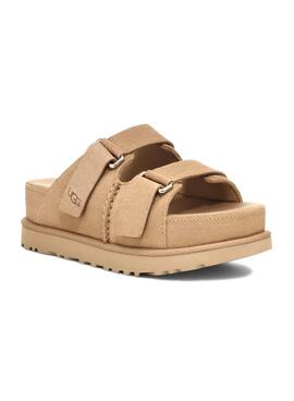 Sandales UGG Goldenstar en daim camel pour femme