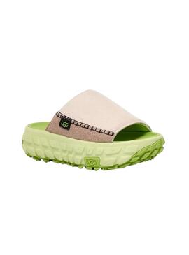 Sandales UGG Venture Daze Slide Beige et Vert Pour Femme