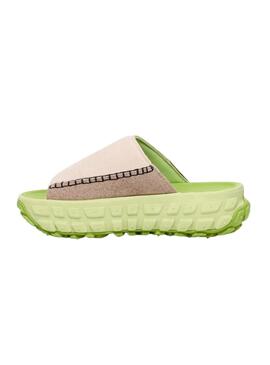 Sandales UGG Venture Daze Slide Beige et Vert Pour Femme