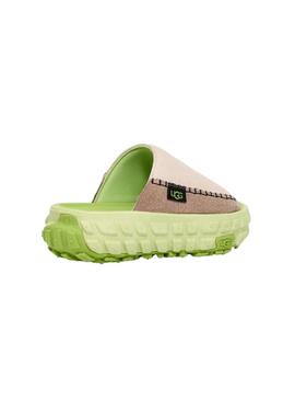 Sandales UGG Venture Daze Slide Beige et Vert Pour Femme