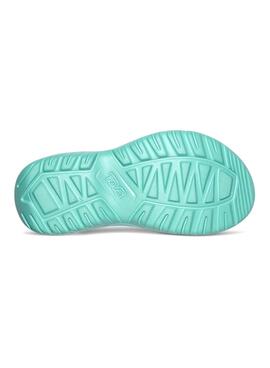 Sandales Teva Hurricane en caoutchouc turquoise pour femme