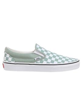 Chaussures Vans Slip-On Checkerboard Bleu pour Femme