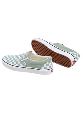 Chaussures Vans Slip-On Checkerboard Bleu pour Femme