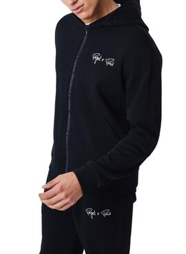 Sweat Project x Paris Á Fermeture Éclair Noire pour Homme