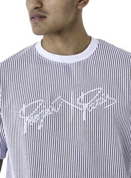 Maillot Project x Paris Rayé Gris et Blanc Pour Homme